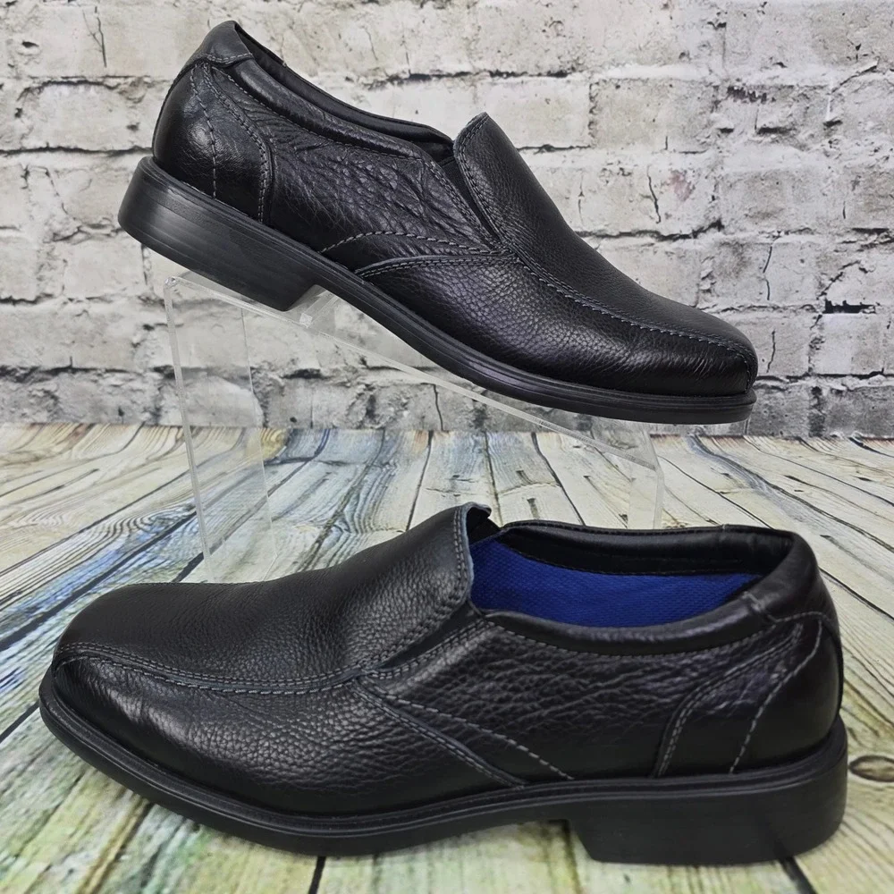 Florsheim Freedom Loafers Mens 10.5 D Black Leather Memory Foam Slip On Shoes
